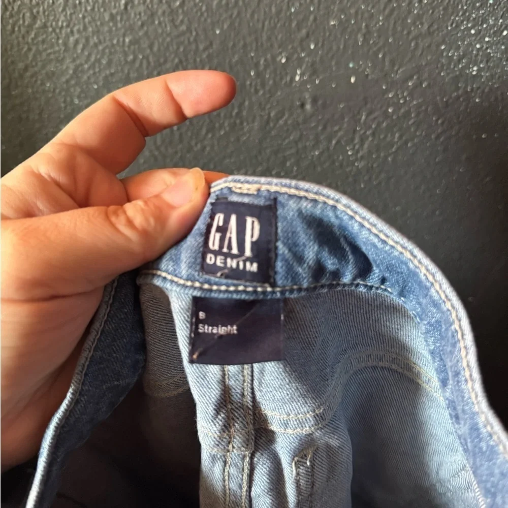GAP Denim Cargo Straight Medium Wash Jeans Size 8